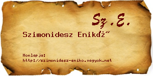 Szimonidesz Enikő névjegykártya